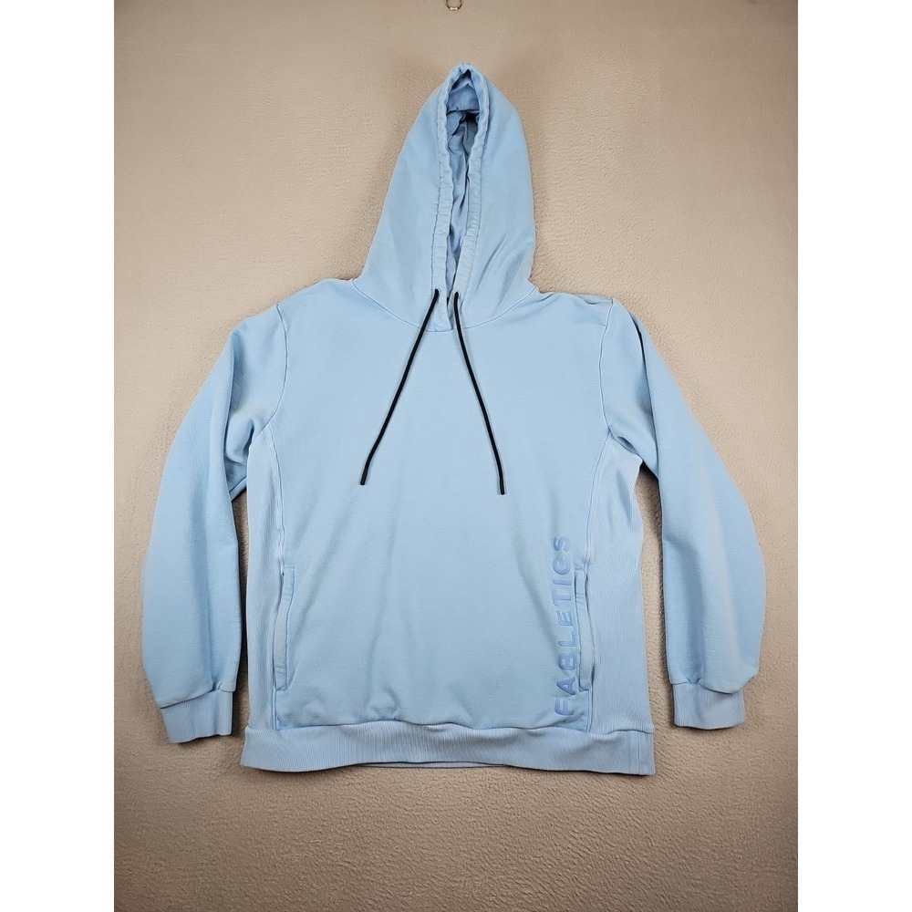 Fabletics Hoodie Men's XL Blue Stretch Long Sleeve Drawstring‎ Pullover